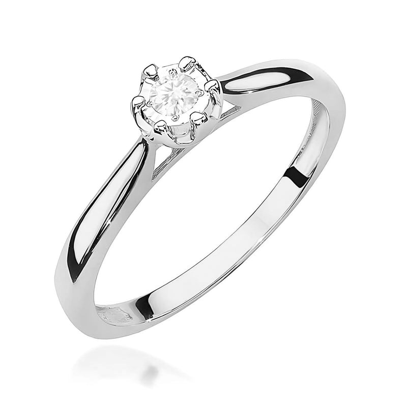 Inel Aur 9K cu Diamant Natural 0.08 ct, imaginea 5 din 8