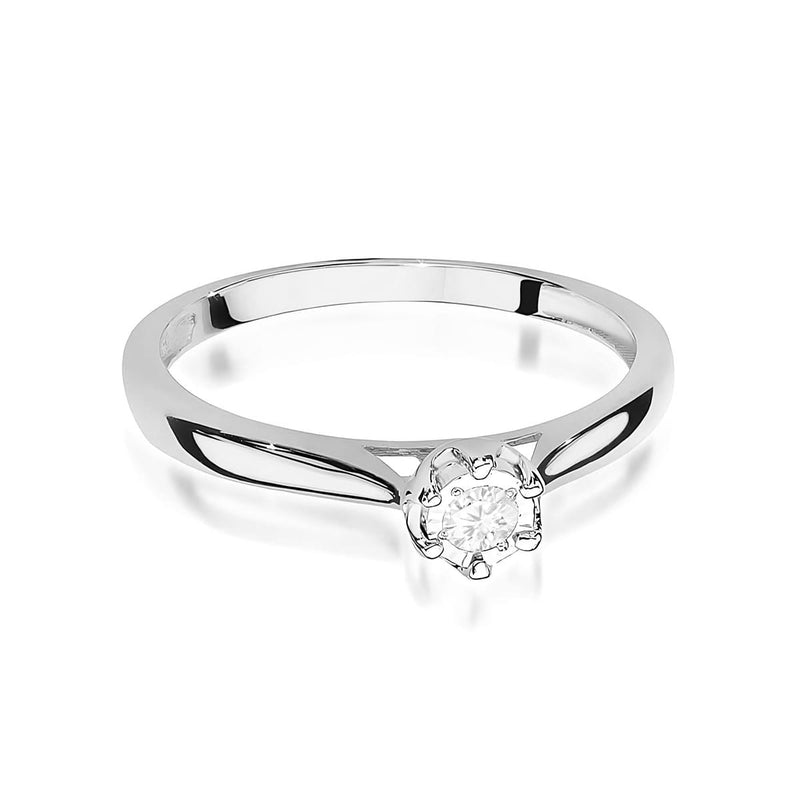 Inel Aur 9K cu Diamant Natural 0.08 ct, imaginea 6 din 8