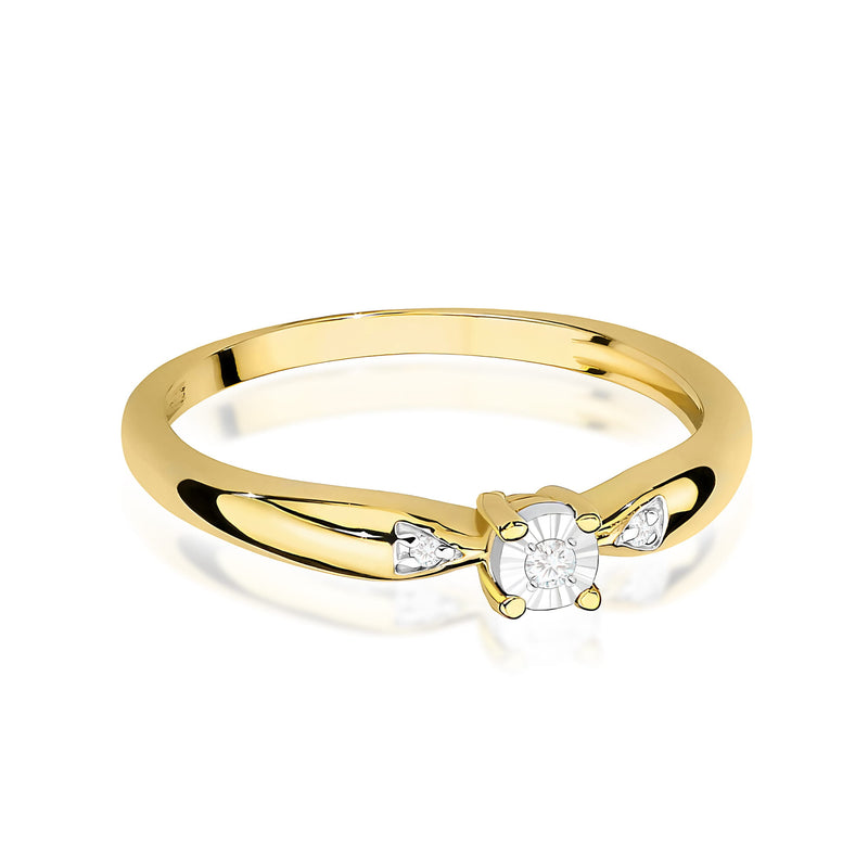 Inel Aur 9K cu Diamante Naturale 0.03 ct, imaginea 2 din 7