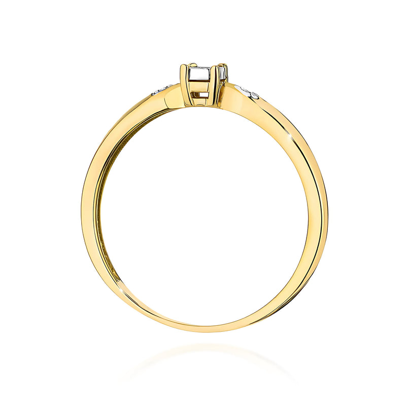 Inel Aur 9K cu Diamante Naturale 0.03 ct, imaginea 3 din 7