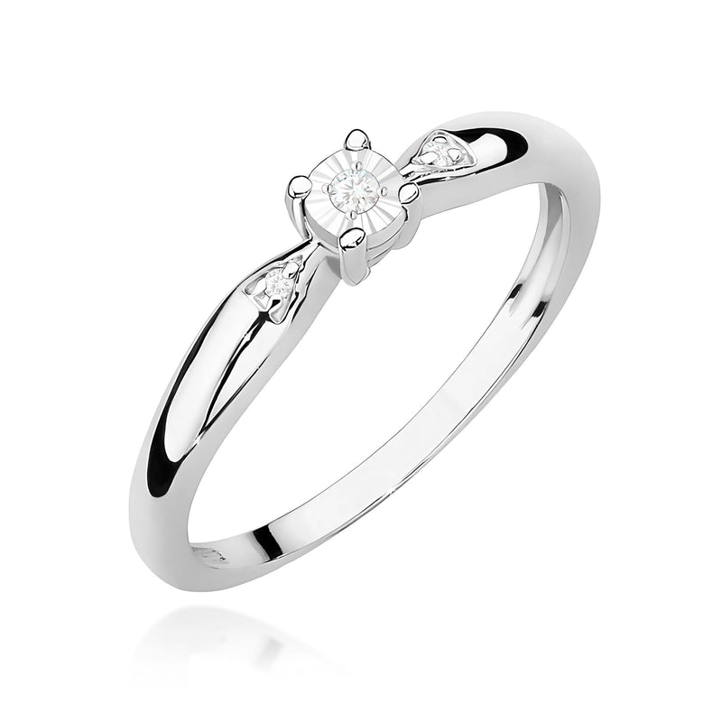 Inel Aur 9K cu Diamante Naturale 0.03 ct, imaginea 5 din 7