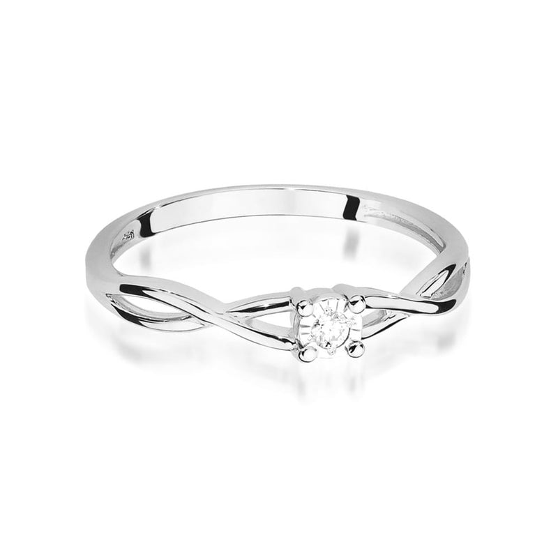 Inel Aur 9K cu Diamant Natural 0.03 ct, imaginea 6 din 8