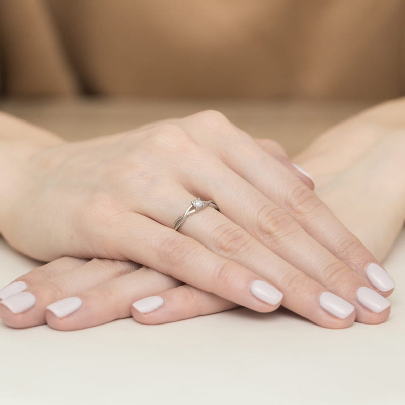 Inel Aur 9K cu Diamant Natural 0.03 ct, imaginea 8 din 8