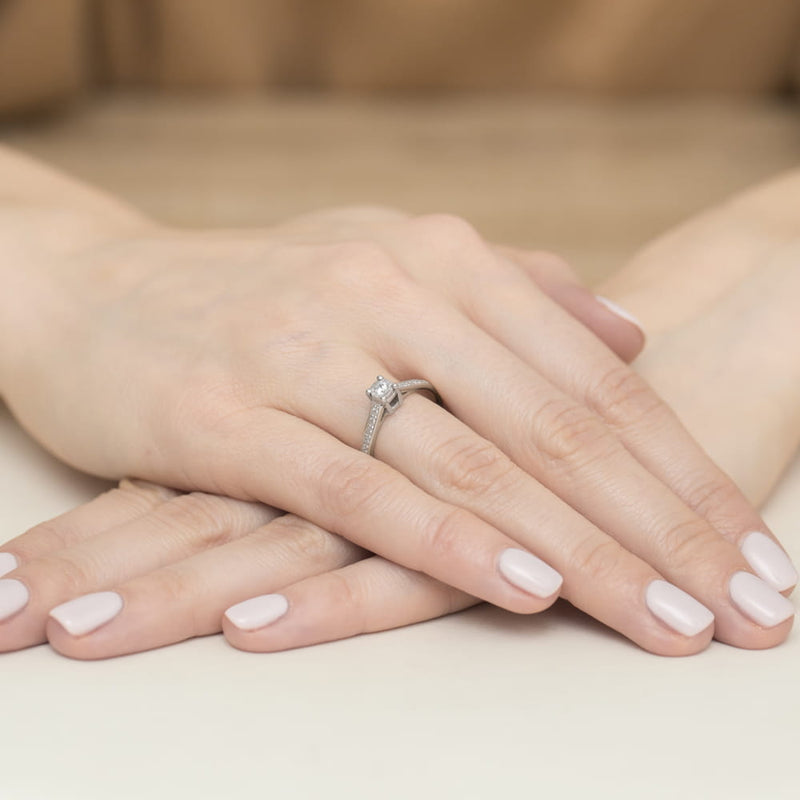 Inel Aur 9K cu Diamante Naturale 0.13 ct, imaginea 8 din 8