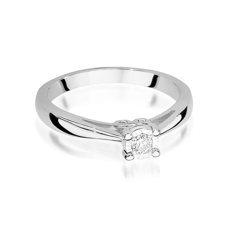 Inel Aur 9K cu Diamant Natural 0.08 ct, imaginea 6 din 8
