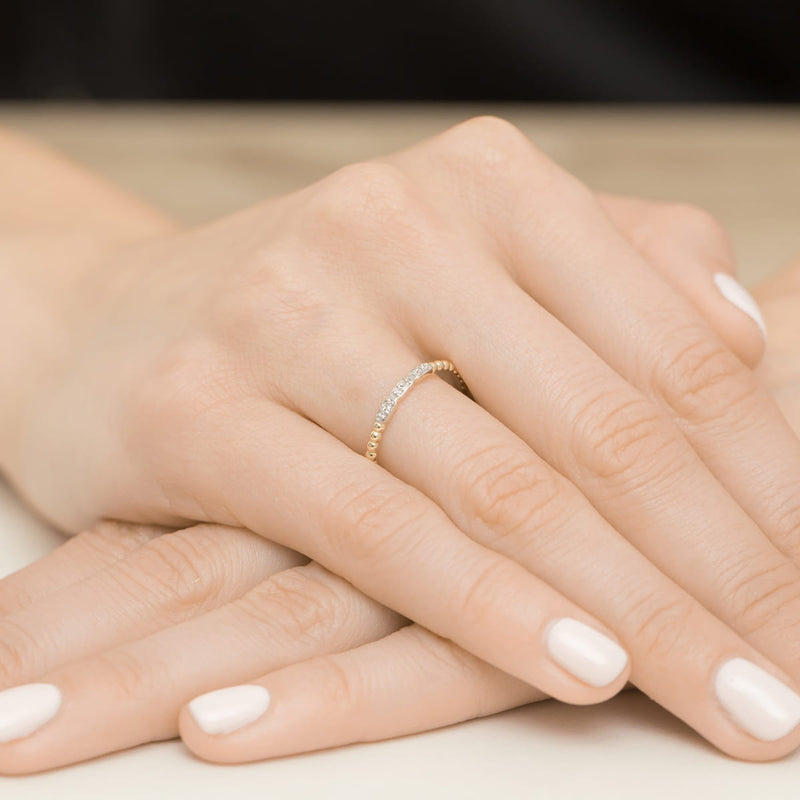 Inel Aur 9K cu Diamante Naturale 0.03 ct, imaginea 4 din 8