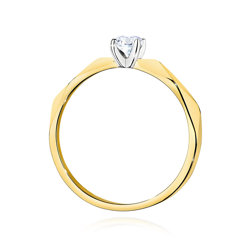 Inel Aur 9K cu Diamant Natural 0.15 ct, imaginea 3 din 8