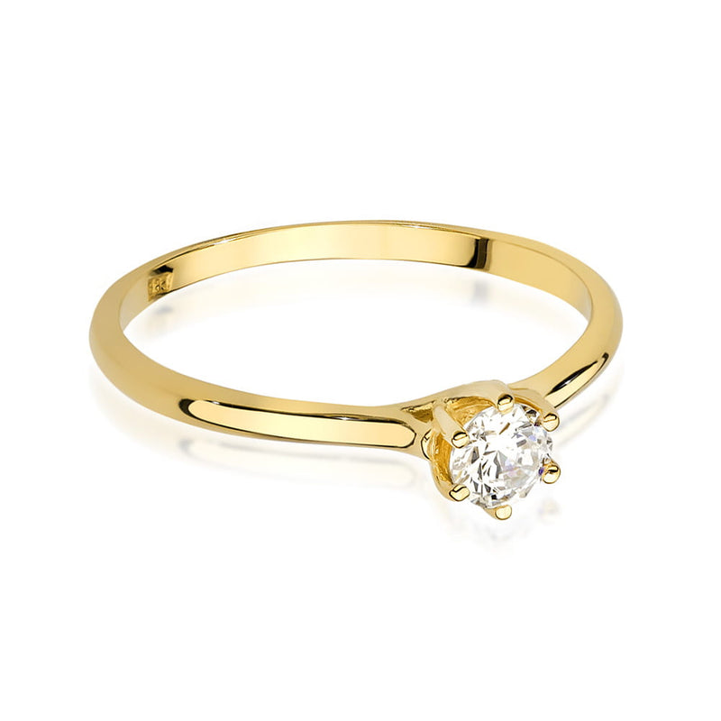 Inel Aur 9K cu Diamante Naturale 0.21 ct, imaginea 2 din 8
