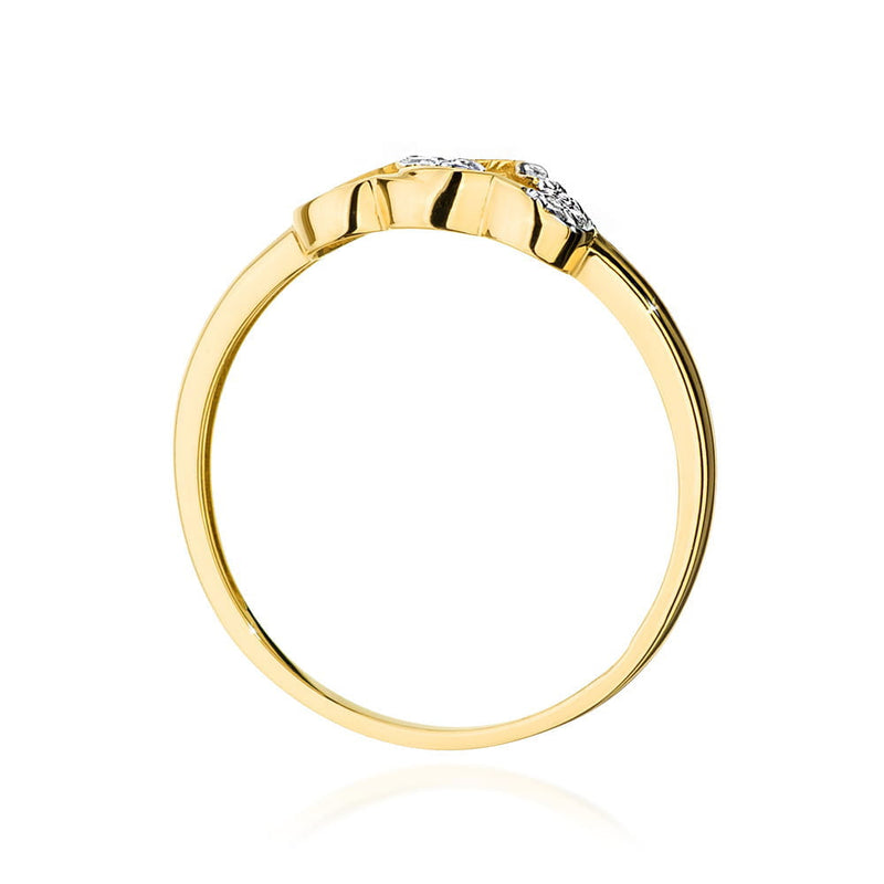 Inel Aur 9K cu Diamante Naturale 0.06 ct, imaginea 3 din 8