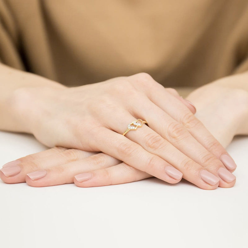 Inel Aur 9K cu Diamante Naturale 0.06 ct, imaginea 4 din 8