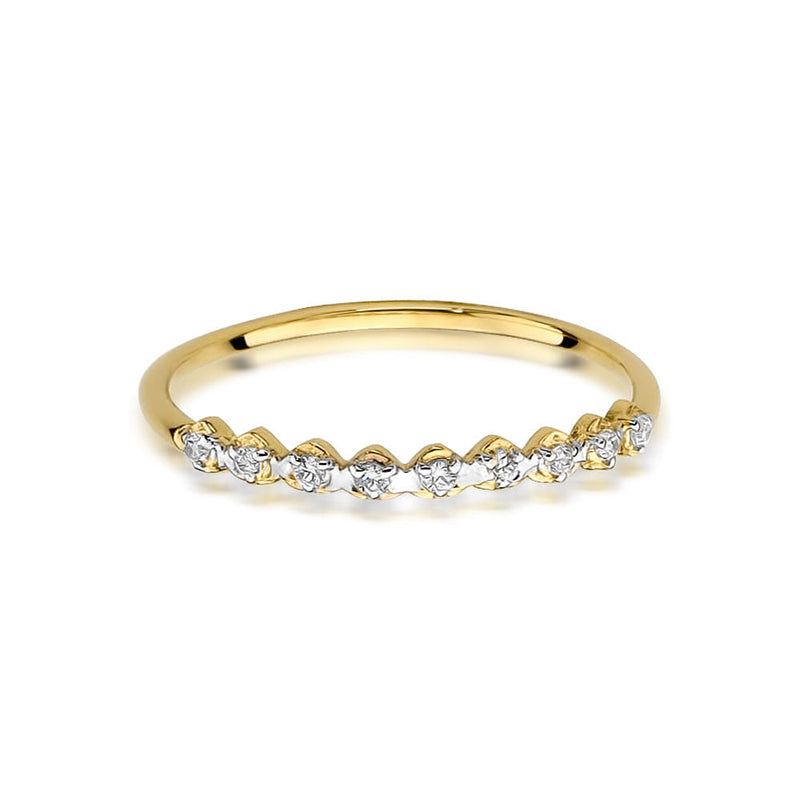 Inel Aur 9K cu Diamante Naturale 0.05 ct, imaginea 2 din 8
