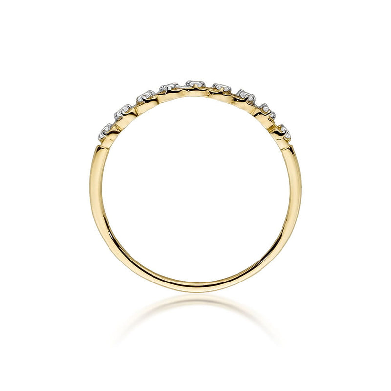 Inel Aur 9K cu Diamante Naturale 0.05 ct, imaginea 3 din 8