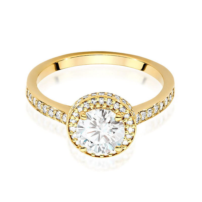 Inel Aur 9K cu Diamante Naturale 1.38 ct, imaginea 2 din 5