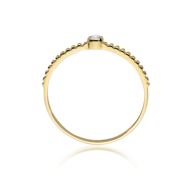 Inel Aur 9K cu Diamant Natural 0.04 ct, imaginea 3 din 8
