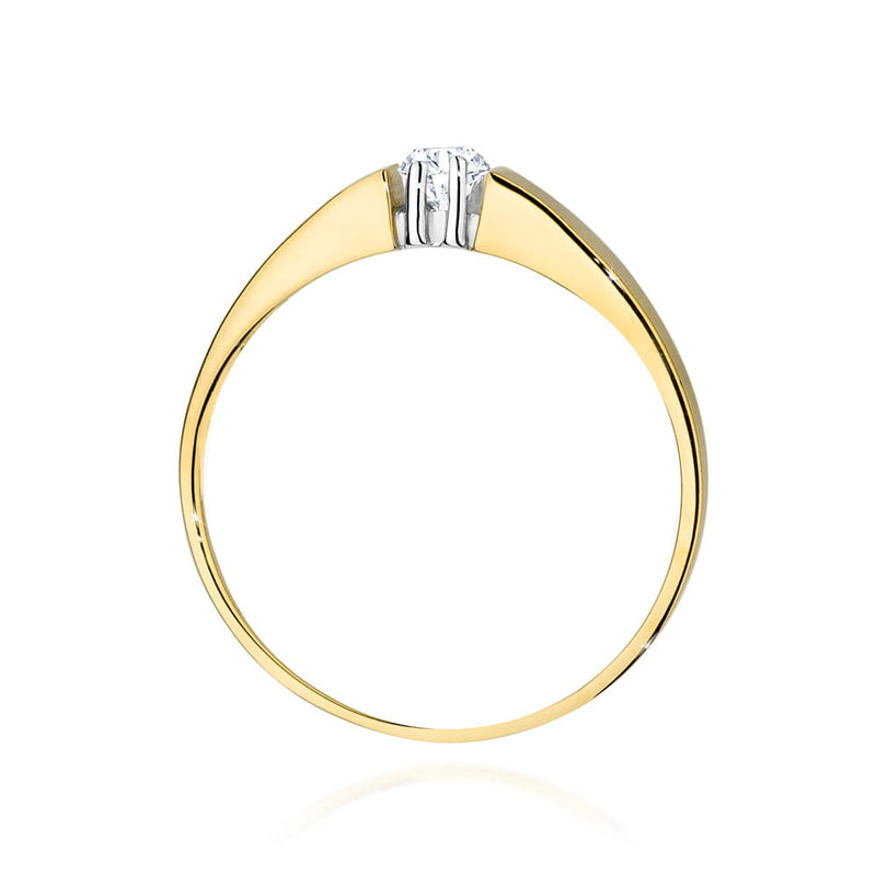 Inel Aur 9K cu Diamant Natural 0.10 ct, imaginea 3 din 6