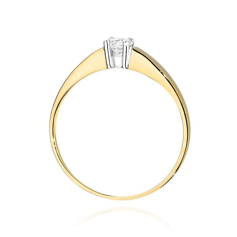 Inel Aur 9K cu Diamant Natural 0.20 ct, imaginea 3 din 6