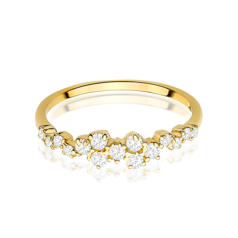 Inel Aur 9K cu Diamante Naturale 0.33 ct, imaginea 2 din 8