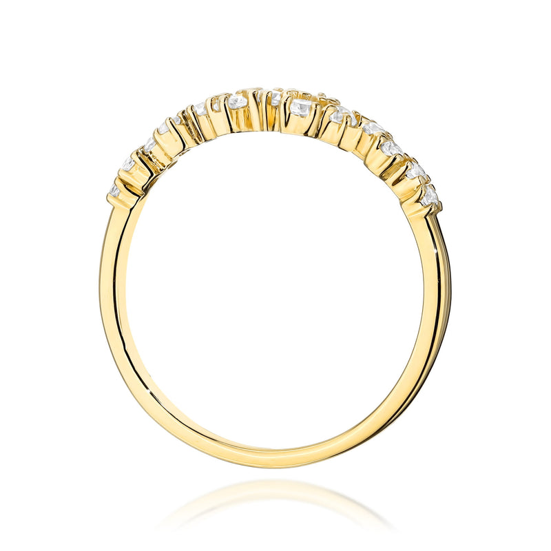 Inel Aur 9K cu Diamante Naturale 0.33 ct, imaginea 3 din 8