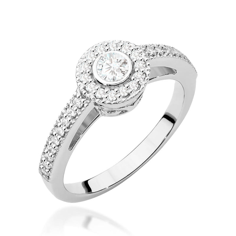 Inel Aur 9K cu Diamante Naturale 0.38 ct, imaginea 5 din 8