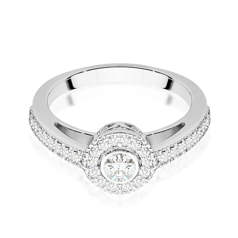 Inel Aur 9K cu Diamante Naturale 0.38 ct, imaginea 6 din 8