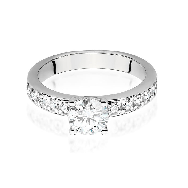 Inel Aur 9K cu Diamante Naturale 0.94 ct, imaginea 5 din 6