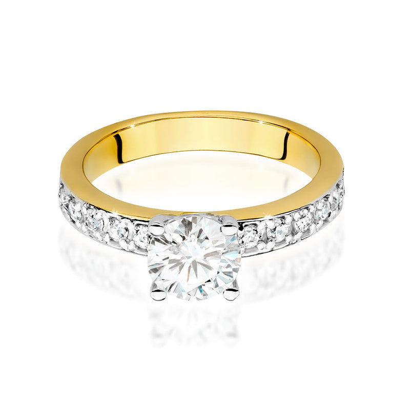 Inel Aur 9K cu Diamante Naturale 1.24 ct, imaginea 2 din 6