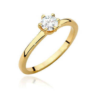 Inel Aur 9K cu Diamant Natural 0.40 ct