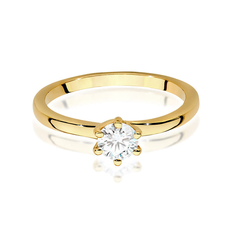 Inel Aur 9K cu Diamant Natural 0.40 ct, imaginea 2 din 6