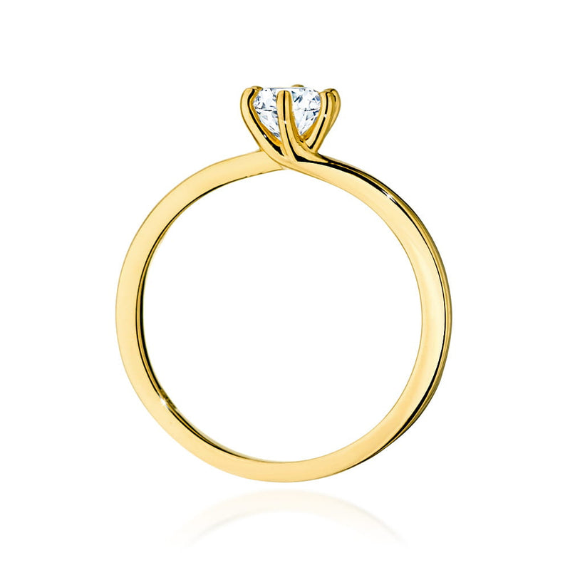 Inel Aur 9K cu Diamant Natural 0.40 ct, imaginea 3 din 6