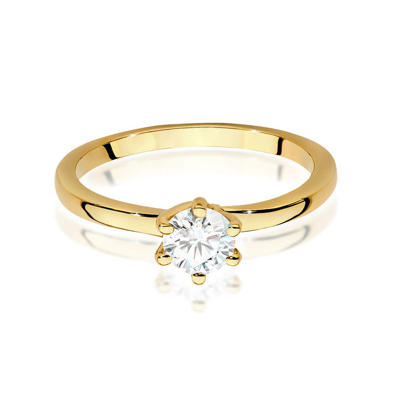 Inel Aur 9K cu Diamant Natural 0.50 ct, imaginea 2 din 6