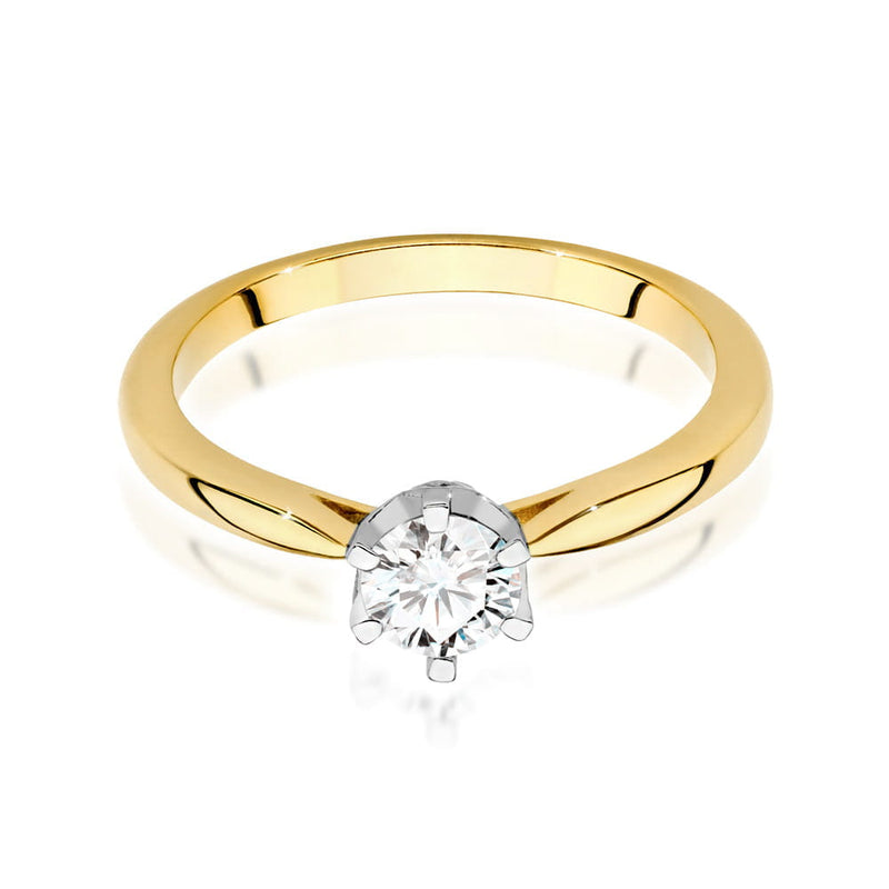 Inel Aur 9K cu Diamante Naturale 0.46 ct, imaginea 2 din 6