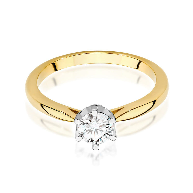 Inel Aur 9K cu Diamante Naturale 0.56 ct, imaginea 2 din 6
