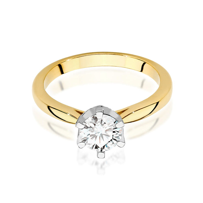Inel Aur 9K cu Diamante Naturale 0.76 ct, imaginea 2 din 6