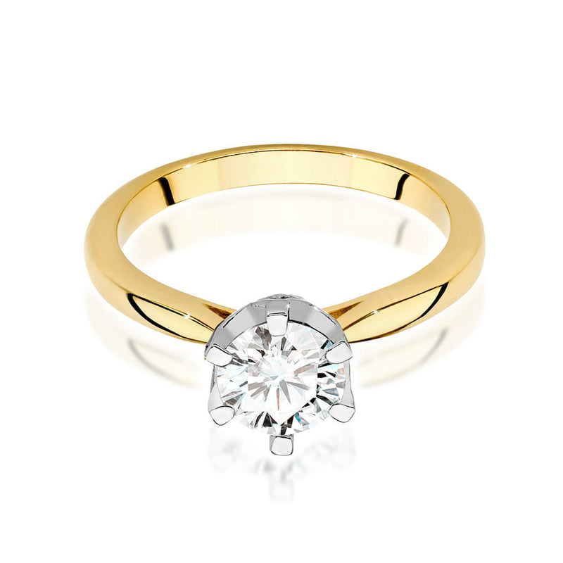 Inel Aur 9K cu Diamante Naturale 1.06 ct, imaginea 2 din 6