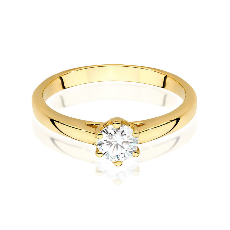 Inel Aur 9K cu Diamant Natural 0.40 ct, imaginea 2 din 6