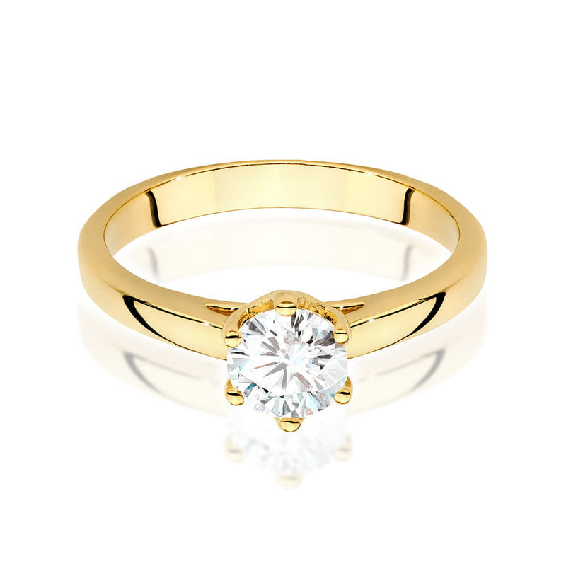Inel Aur 9K cu Diamant Natural 0.70 ct, imaginea 2 din 6