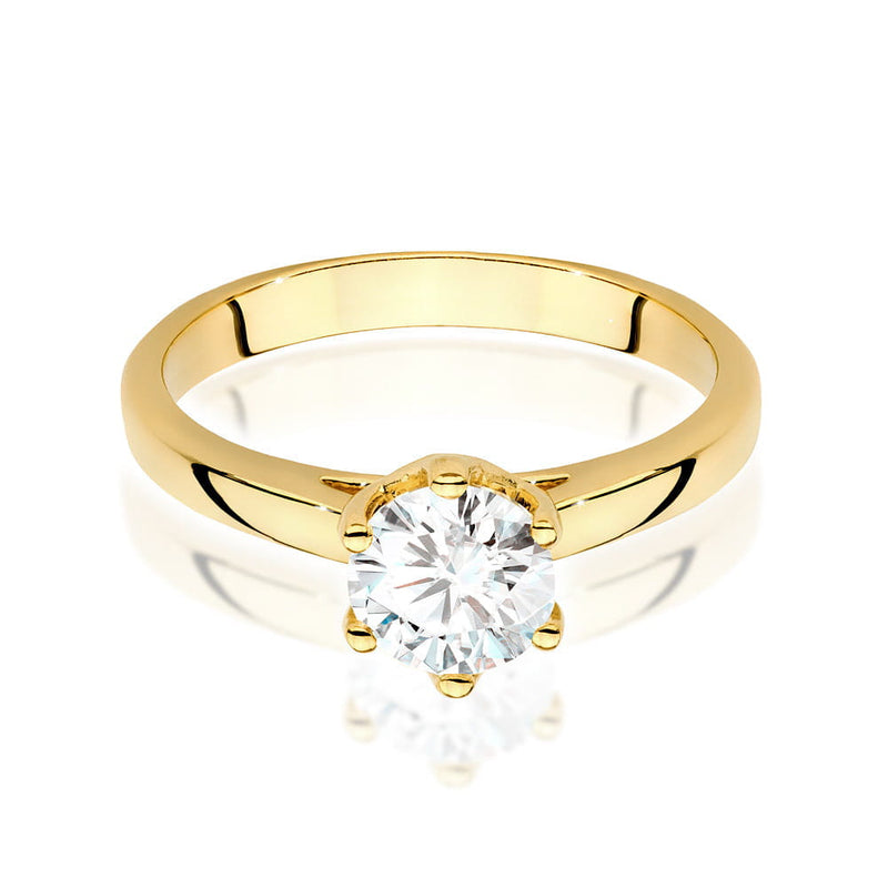 Inel Aur 9K cu Diamant Natural 1.00 ct, imaginea 2 din 6
