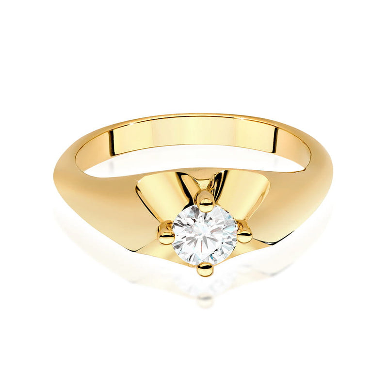 Inel Aur 9K cu Diamant Natural 0.40 ct, imaginea 2 din 6