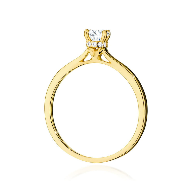 Inel Aur 9K cu Diamante Naturale 0.46 ct, imaginea 3 din 6