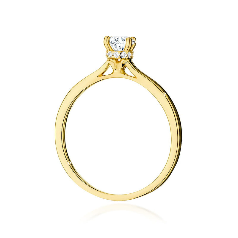 Inel Aur 9K cu Diamante Naturale 0.56 ct, imaginea 3 din 6