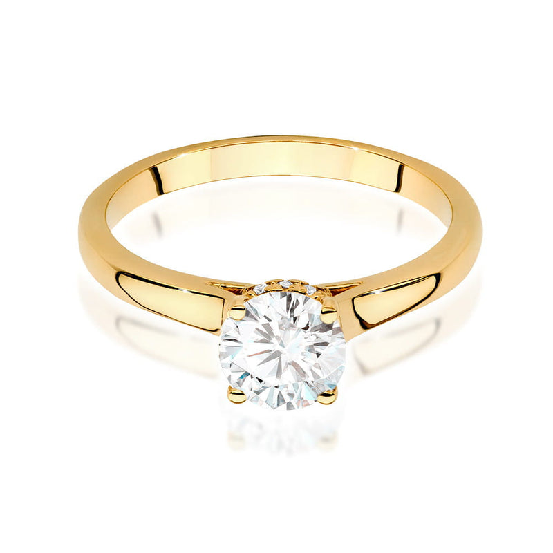 Inel Aur 9K cu Diamante Naturale 0.76 ct, imaginea 2 din 6