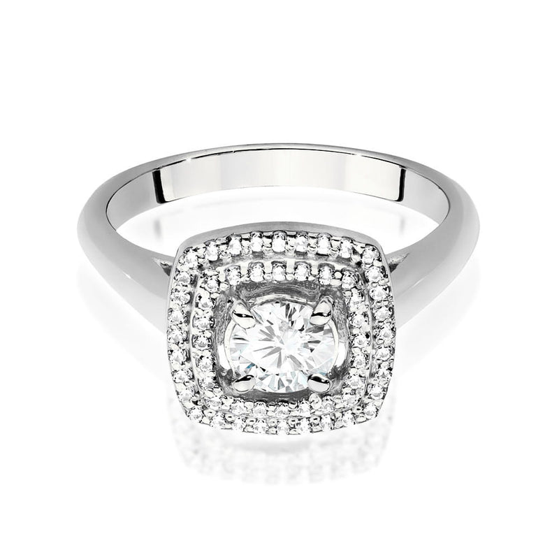 Inel Aur 9K cu Diamante Naturale 0.68 ct, imaginea 5 din 6