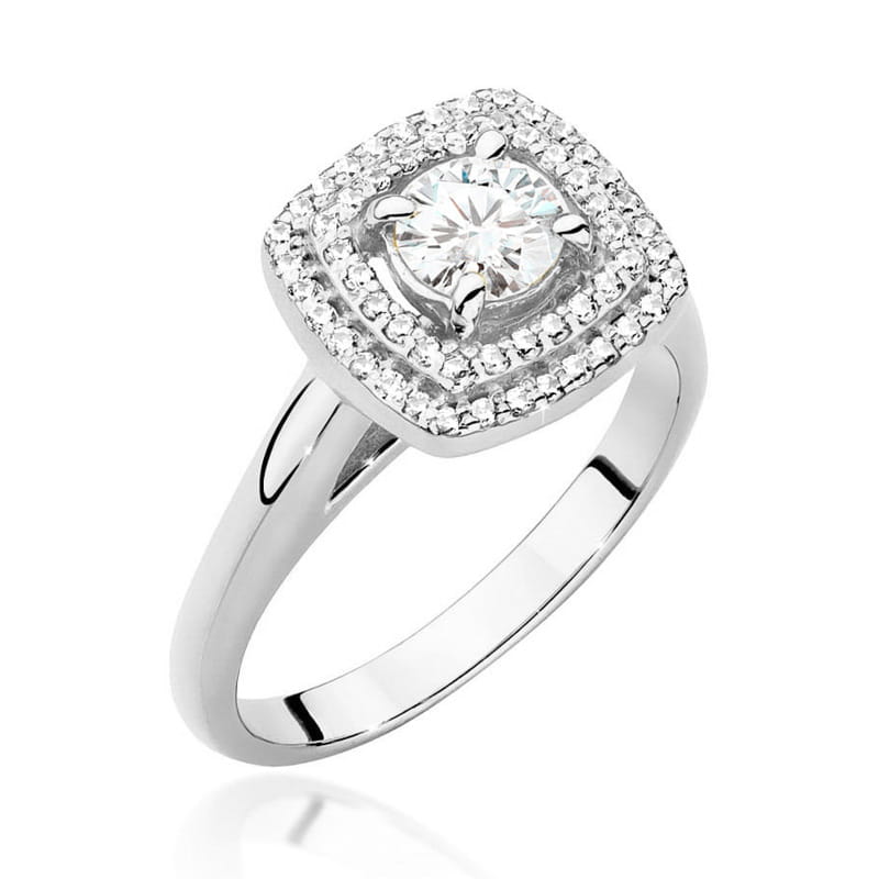 Inel Aur 9K cu Diamante Naturale 0.78 ct, imaginea 4 din 6