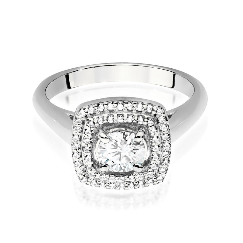 Inel Aur 9K cu Diamante Naturale 0.78 ct, imaginea 5 din 6