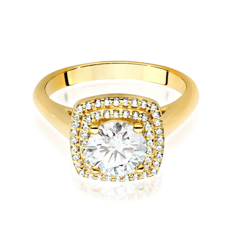 Inel Aur 9K cu Diamante Naturale 1.28 ct, imaginea 2 din 6