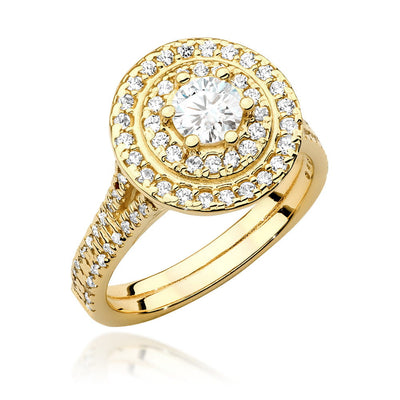 Inel Aur 9K cu Diamante Naturale 1.01 ct
