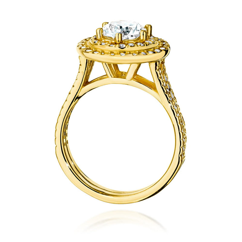 Inel Aur 9K cu Diamante Naturale 1.63 ct, imaginea 3 din 6