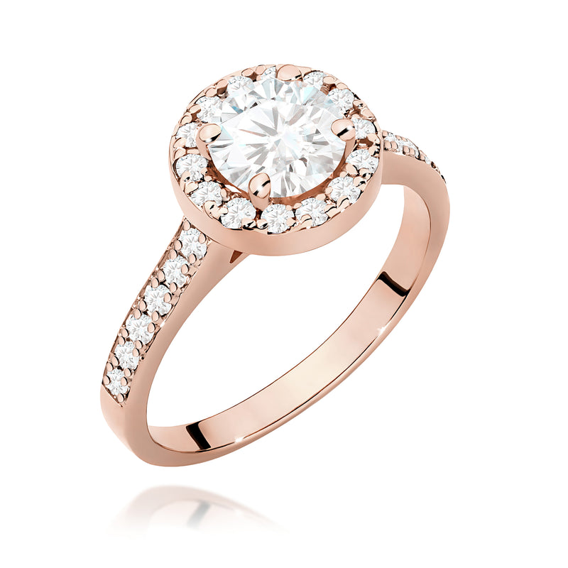 Inel Aur 9K cu Diamante Naturale 1.08 ct, imaginea 5 din 8