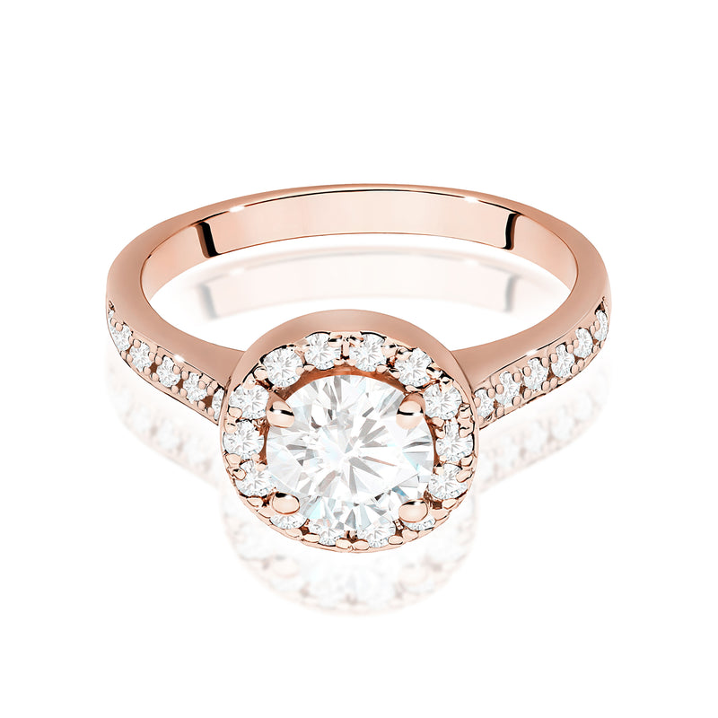 Inel Aur 9K cu Diamante Naturale 1.08 ct, imaginea 6 din 8