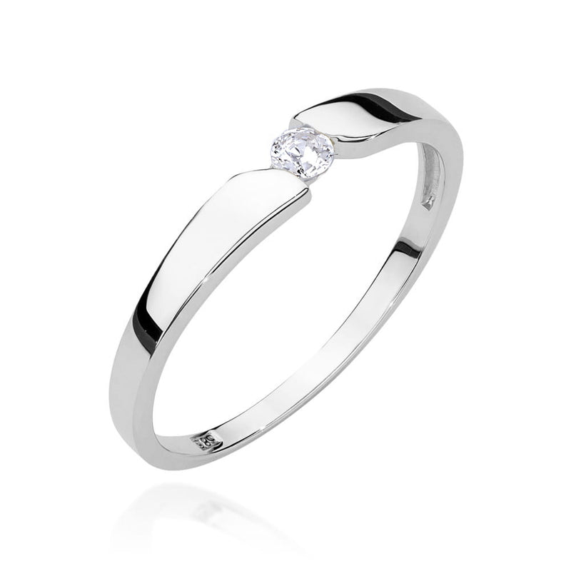 Inel Aur 9K cu Diamant Natural 0.08 ct, imaginea 5 din 8